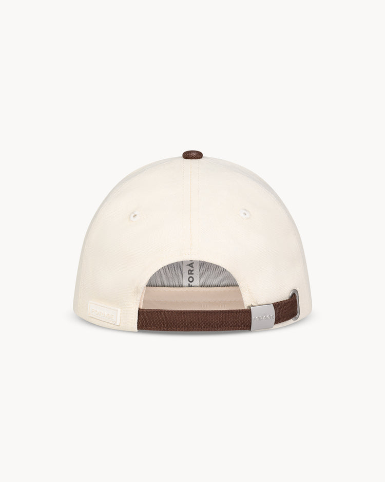 Two-Tone Cap (Off-White / Brown)