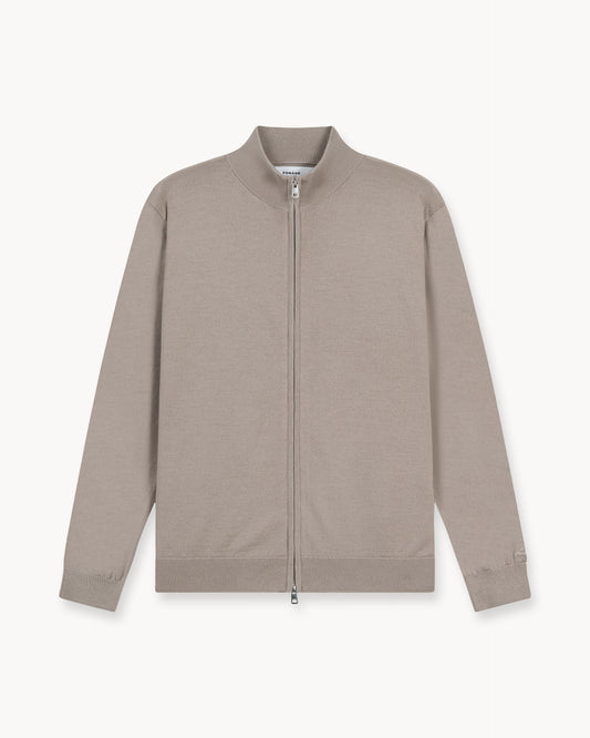 Merino Cardigan (Taupe)
