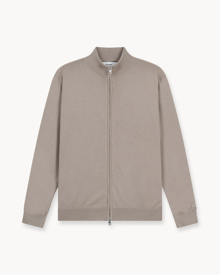 Merino Cardigan (Taupe)