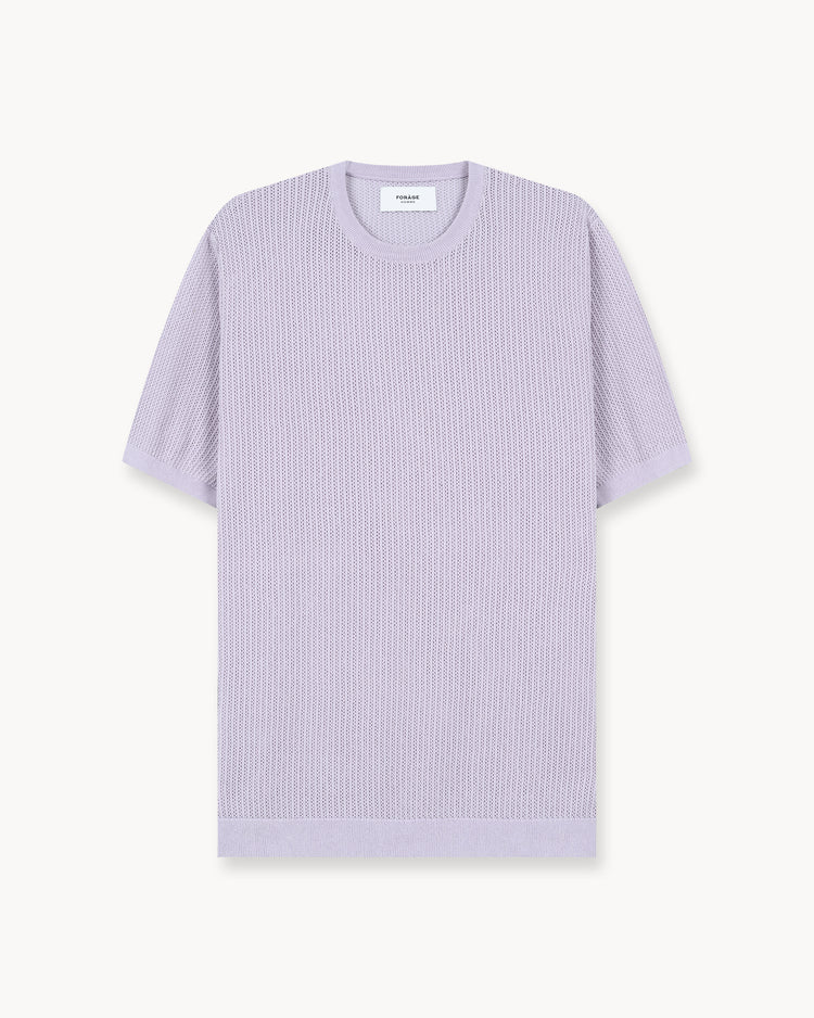 Mesh Knit T-Shirt (Iris)