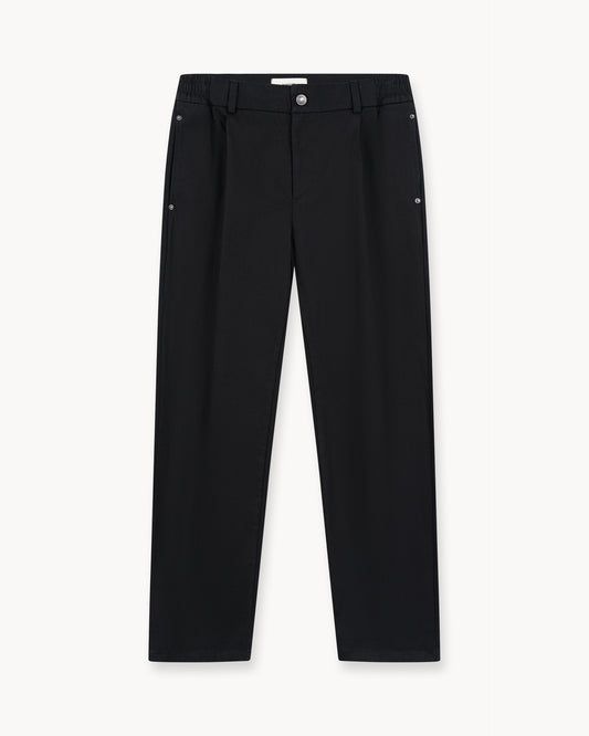 Pleated Denim Pants (Black)