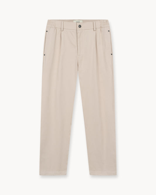 Pleated Denim Pants (Oatmeal)
