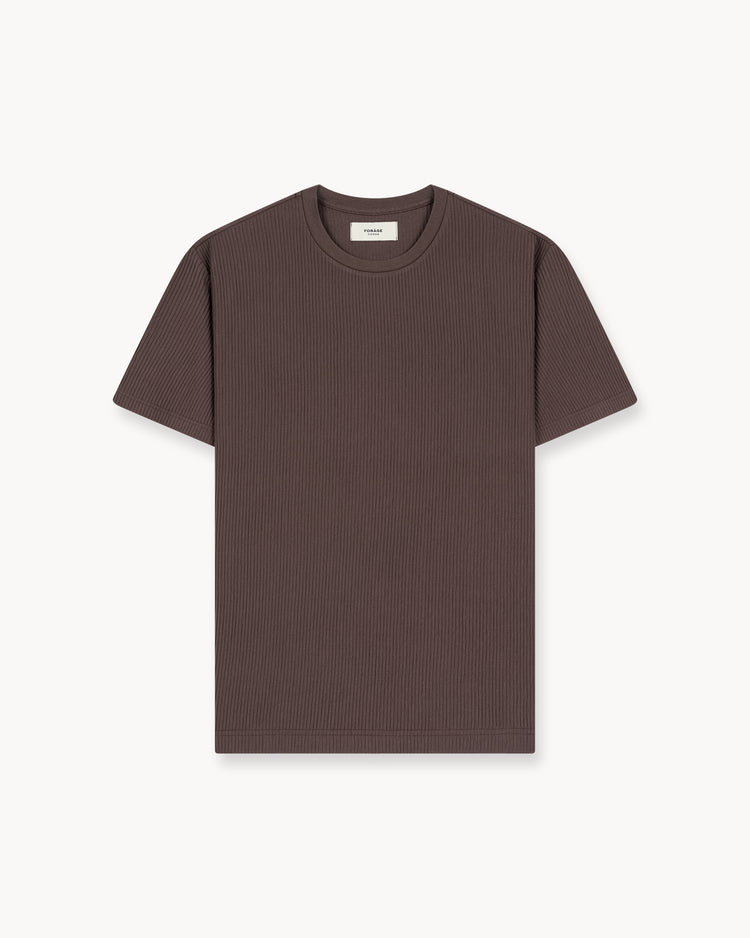 Plissee T-Shirt (Brown)