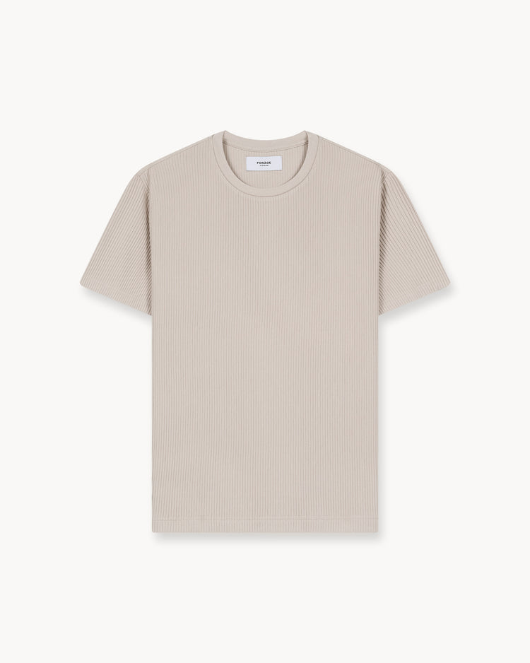 Plissee T-Shirt (Sand)