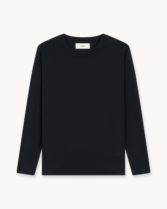 Fine Rib Longsleeve (Black)