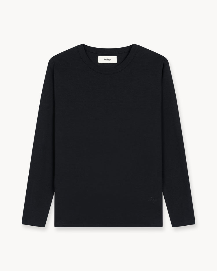 Fine Rib Longsleeve (Black)
