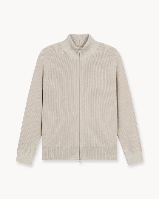 Rib Knit Cardigan (Sand)