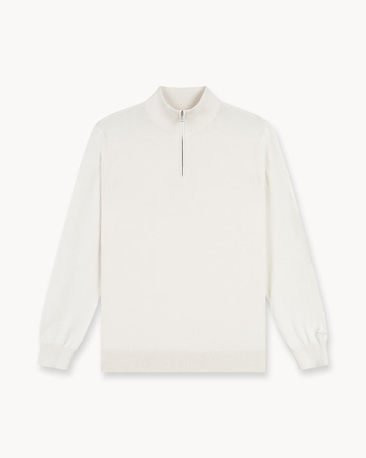 Light Knit Half-Zip (off-white)