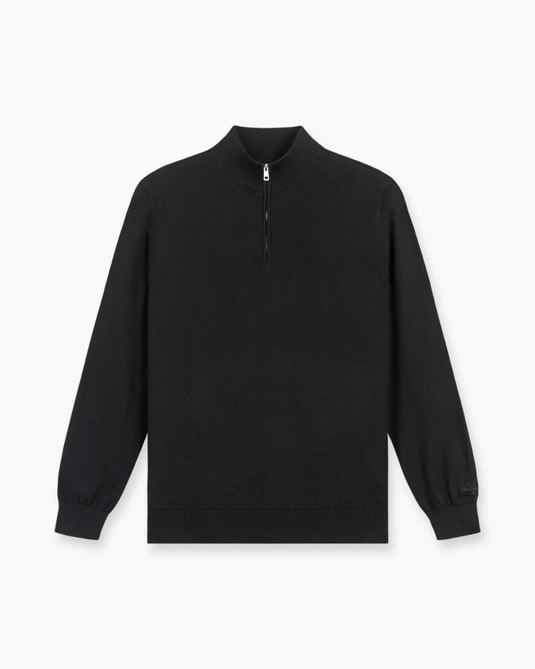 Light Knit Half-Zip (black)