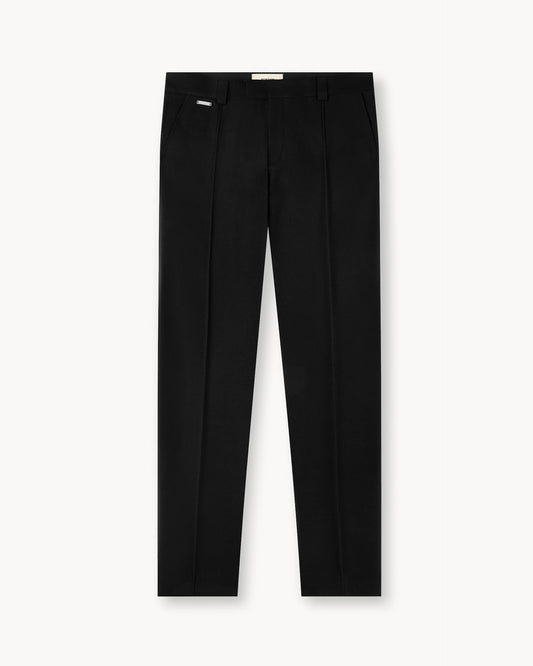 Twill Regular Fit Pants (Black)