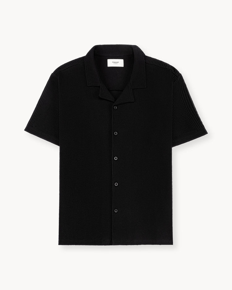 Waffle Short Sleeve Shirt (black)