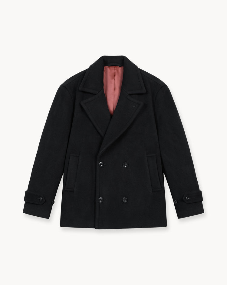 Wool Caban Jacket (Black)