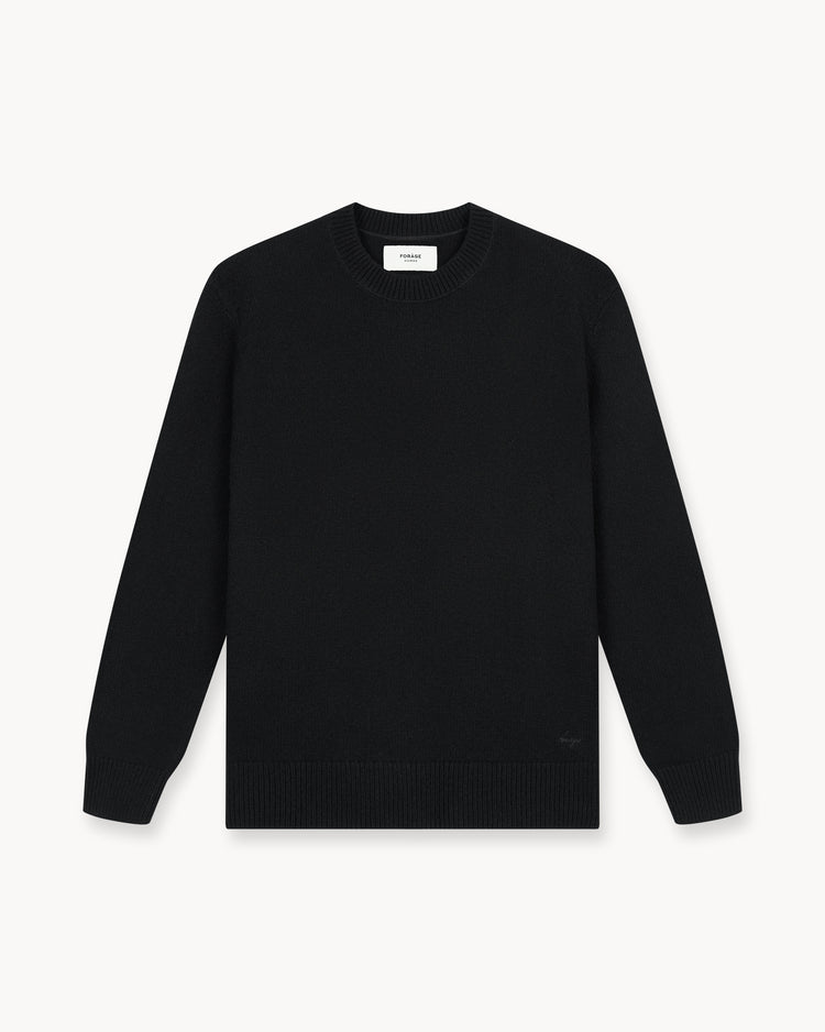 Wool Knit Crewneck (Black)