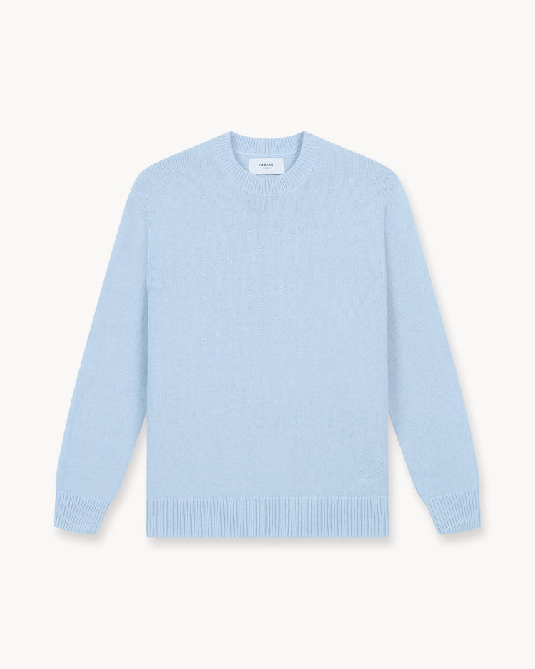 Wool Knit Crewneck (Pale Blue)