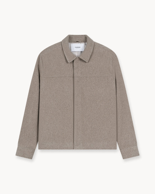 Wool Overshirt (Greige)