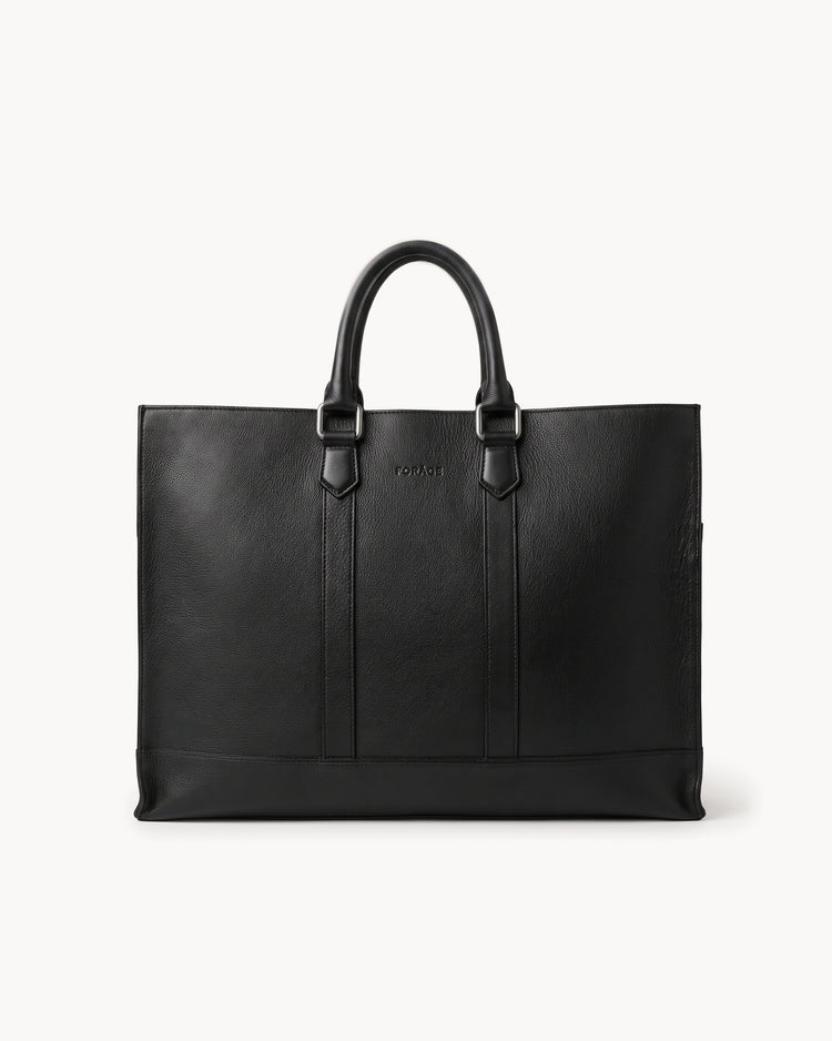 Leather Work Bag (Black)