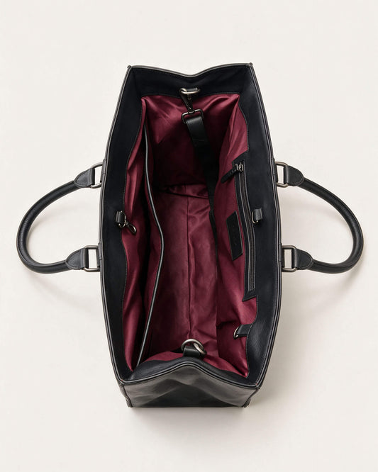 Leather Work Bag (Black)